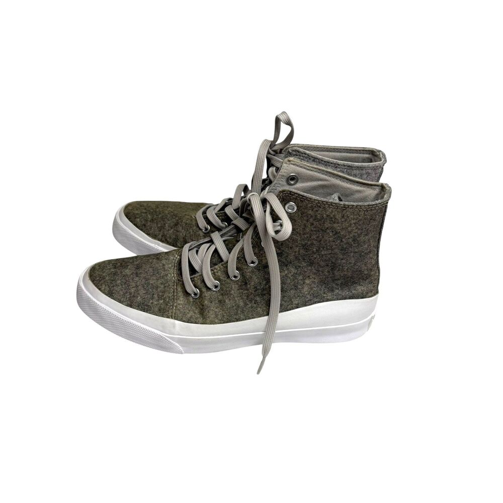 Converse All Star Lunarlon Flannel High Top Sneaker Shoe Unisex Gray Men 8 Women